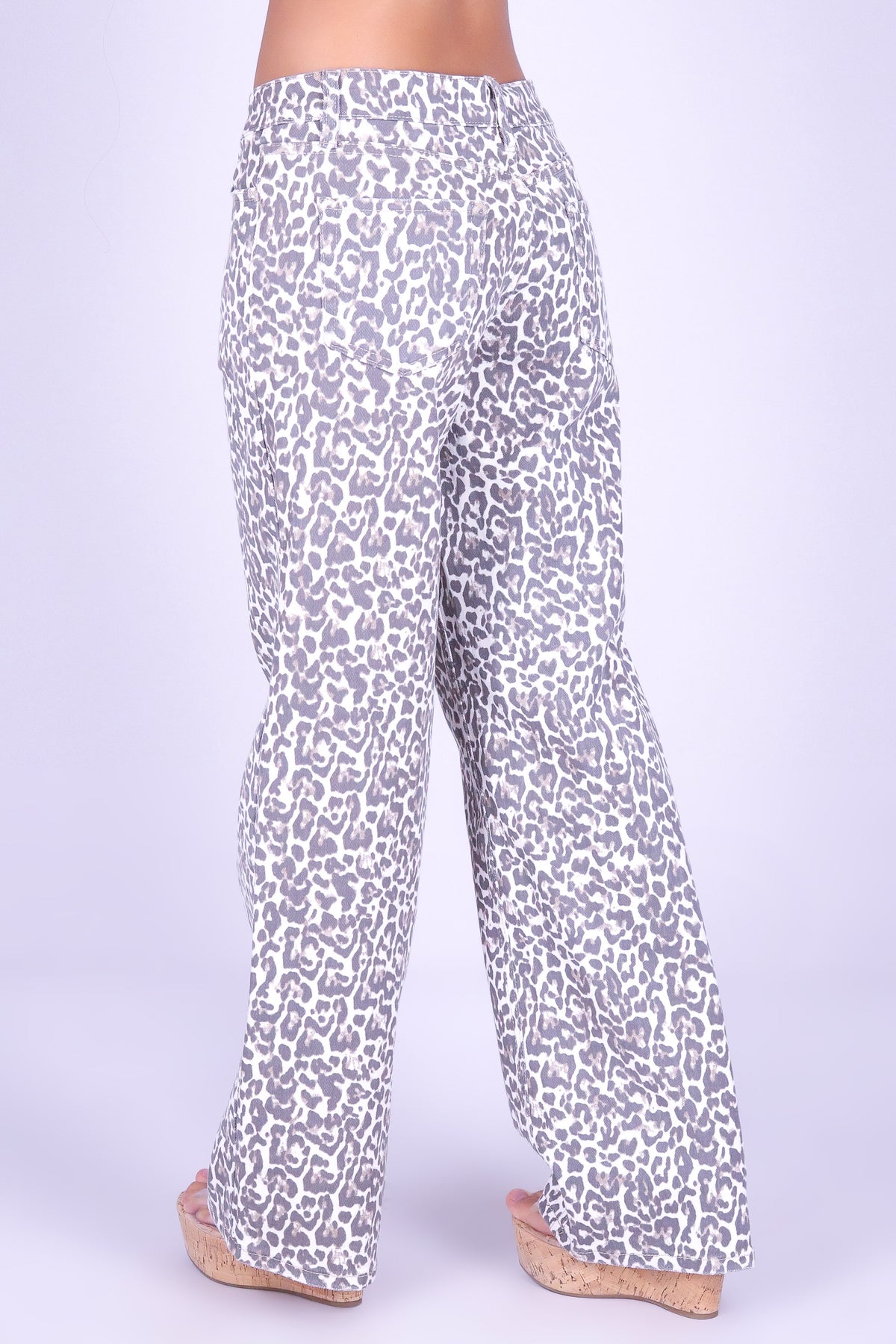 BRITNEY LEOPARD LOW-RISE JEANS