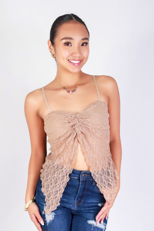 LACE WHISPER FLYAWAY TOP