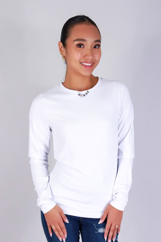 SOFT CHARM LONG SLEEVE TOP