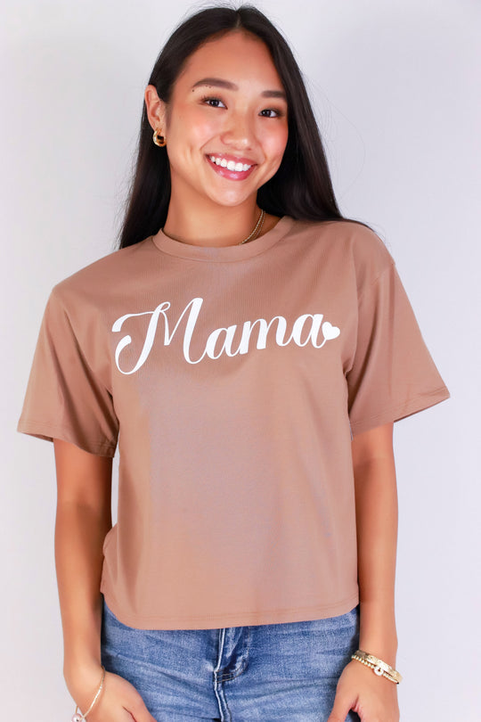 MAMA BOXY CROP TEE