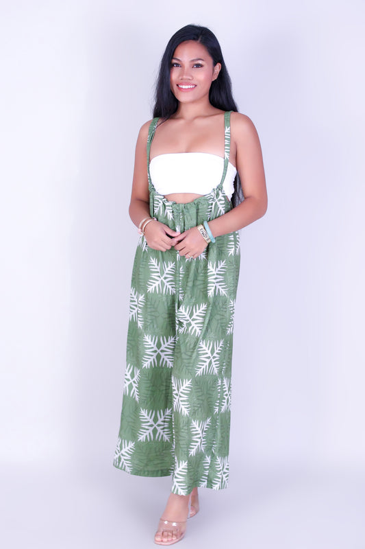 LAUAE QUILT TIE-BACK OVERALL JUMPSUIT