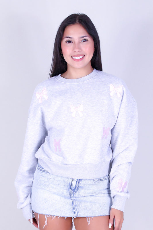 BOW BLISS CREWNECK TOP