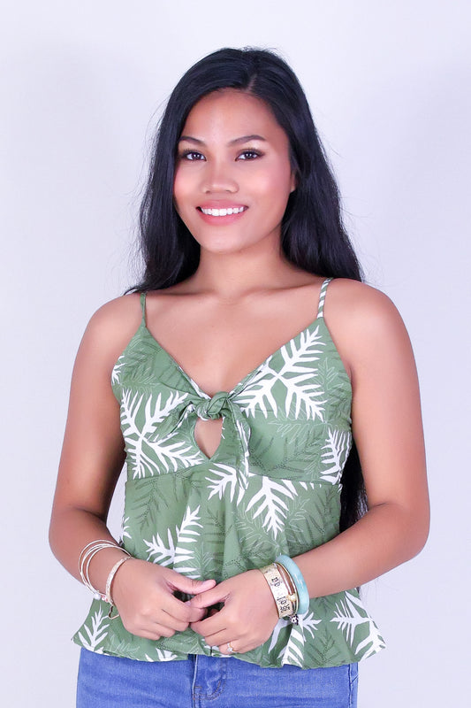 LAUAE QUILT TIE FRONT TOP