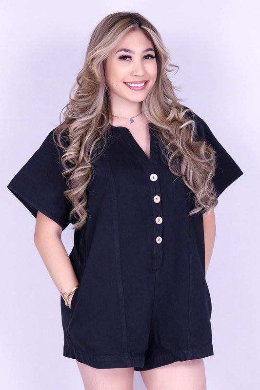 DENIM EDIT ROMPER