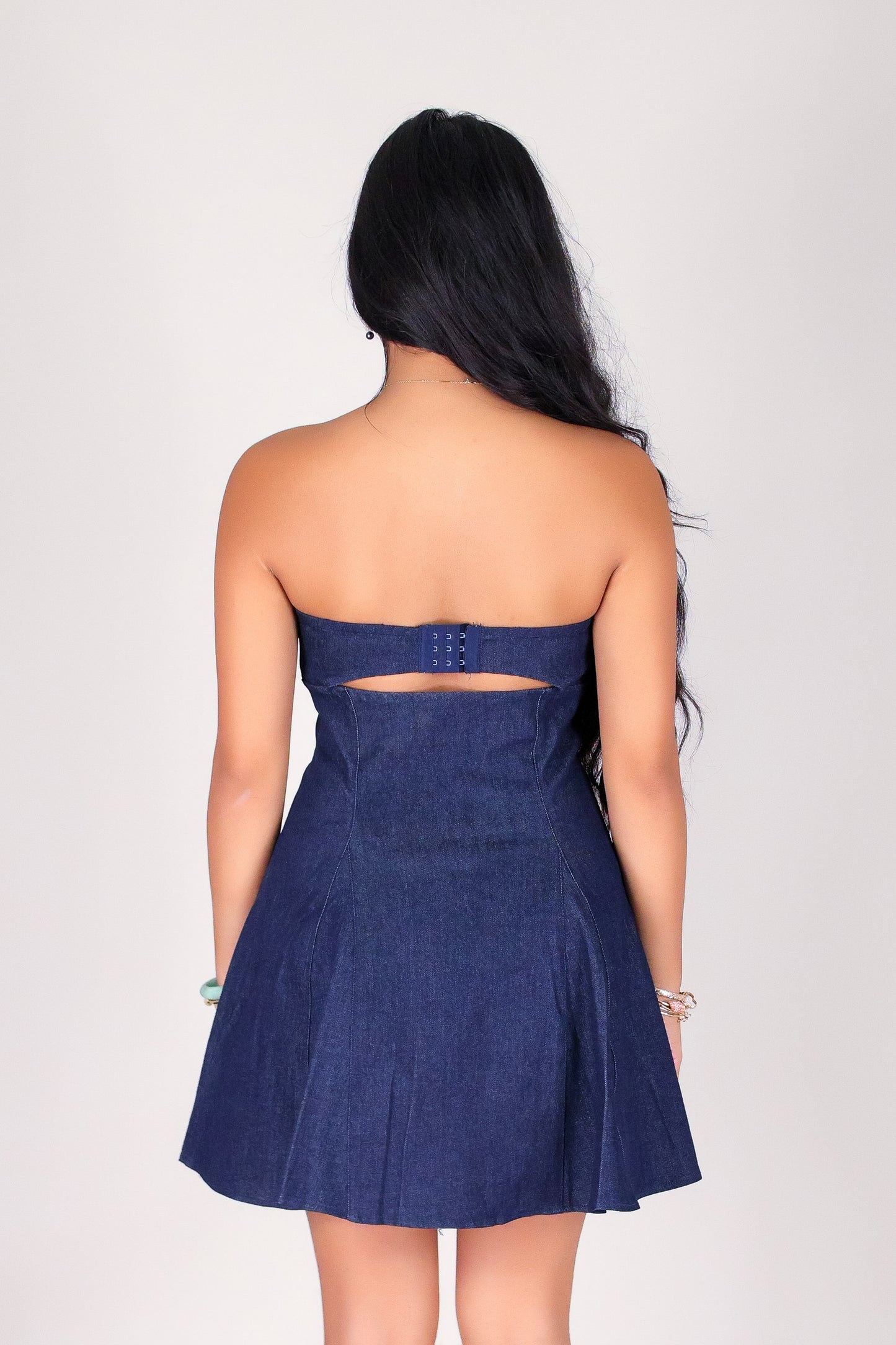 SWEET ON DENIM MINI TUBE DRESS