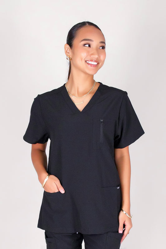 BE PATIENT WITH ME SCRUB TOP