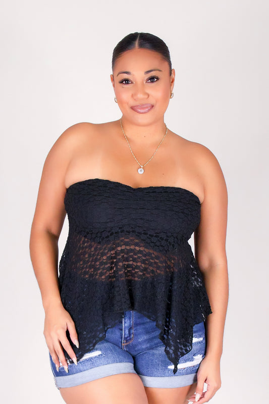 BLOOM & LACE TUBE TOP