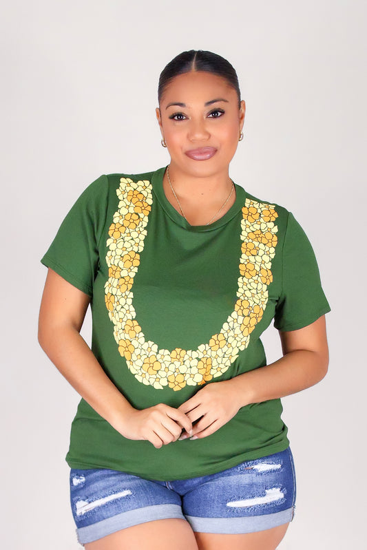 CLUSTERED PUAKENIKENI LEI TEE