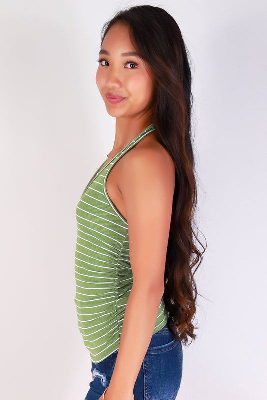 Jeans Warehouse Hawaii - SL PRINT - ON THE LINE HALTER TOP | By PAPERMOON/ B_ENVIED