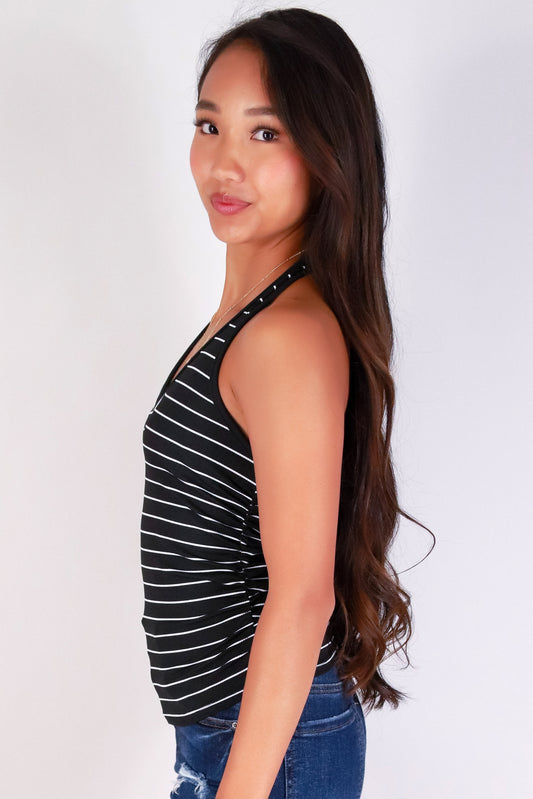 Jeans Warehouse Hawaii - SL PRINT - ON THE LINE HALTER TOP | By PAPERMOON/ B_ENVIED