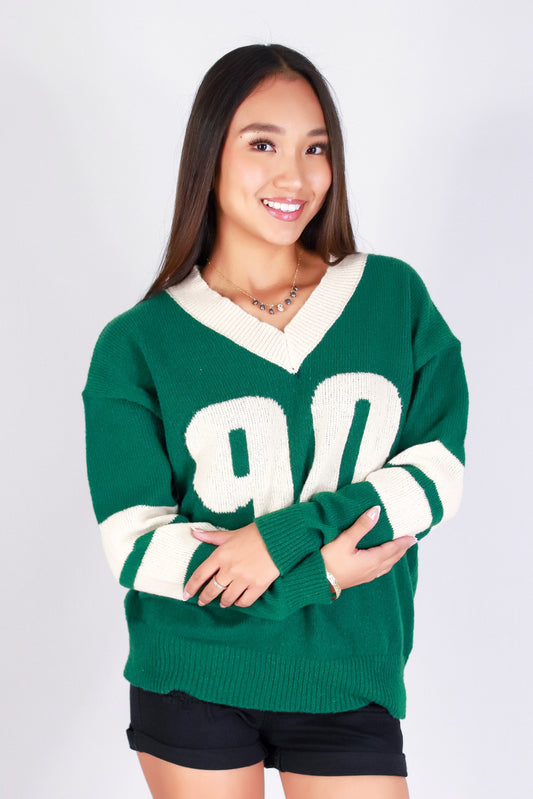 COLLEGE CUTIE VARSITY SWEATER