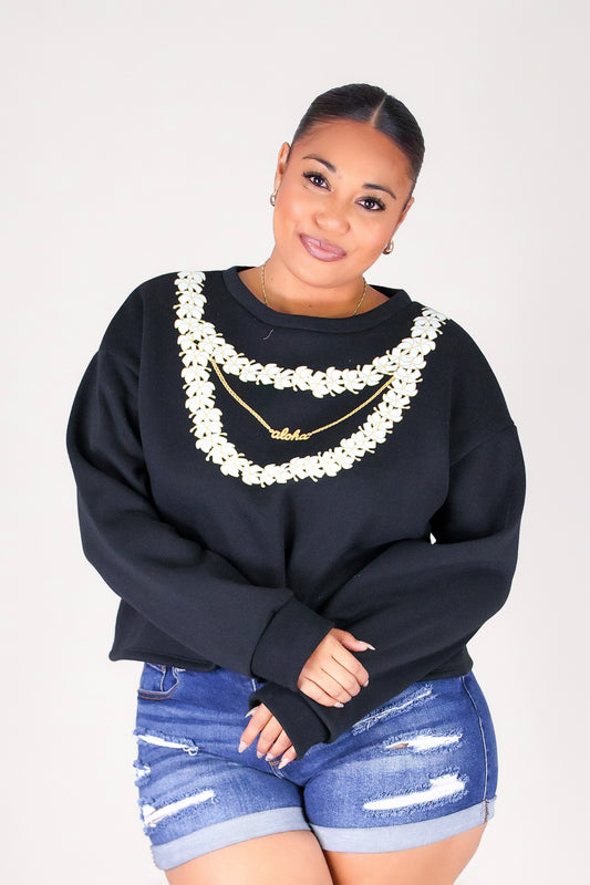 LAYERED PUAKENIKENI ALOHA SWEATER