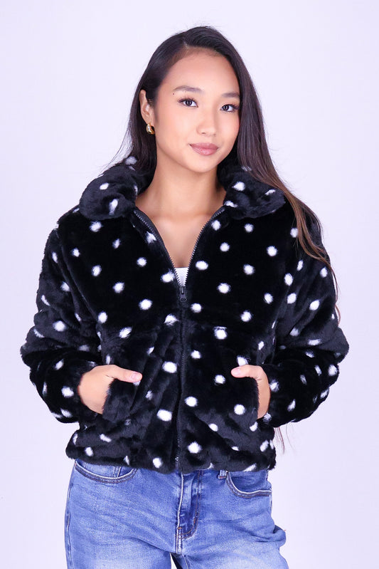 JUST FOR SHOW FAUX FUR JACKET