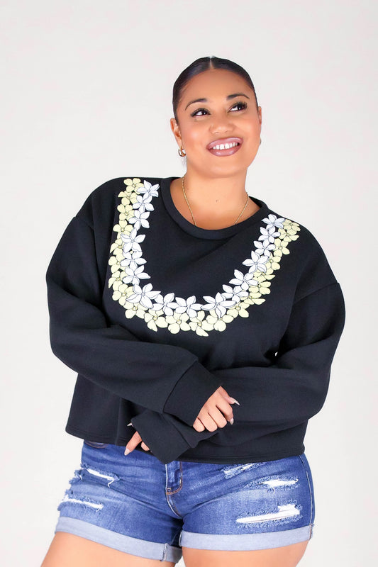 OPEN PUAKENIKENI PIKAKE LEI SWEATER