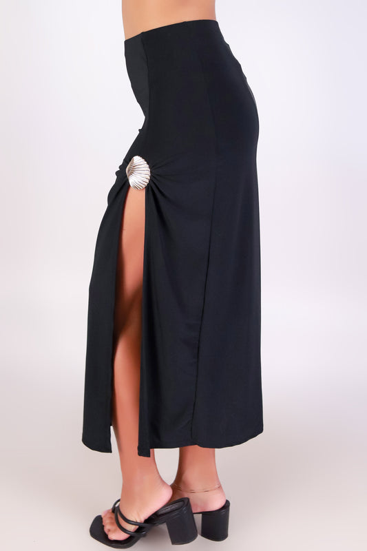 Jeans Warehouse Hawaii - KNIT LONG SKIRT - GOLDEN TIDE MAXI SKIRT | By LAC BLEU