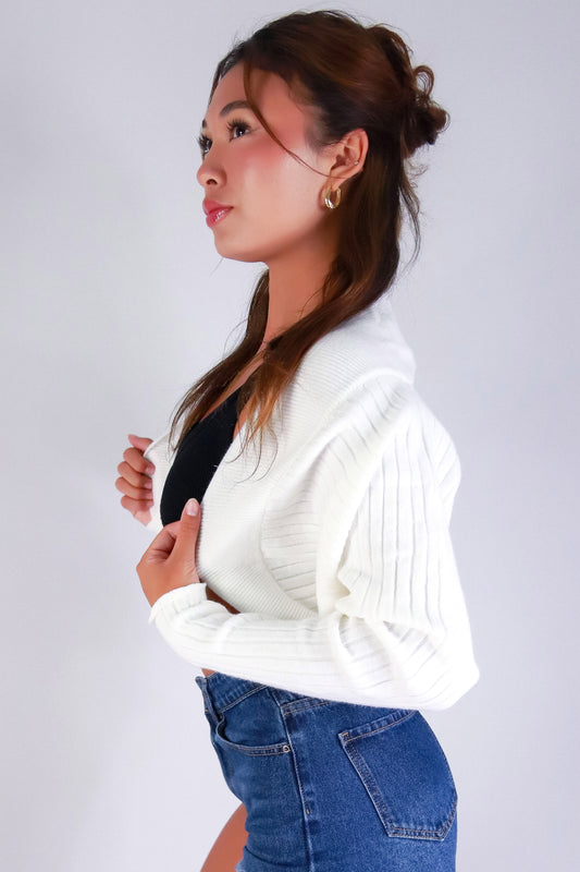 Jeans Warehouse Hawaii - SOLID LONG SLV CARDIGANS - CROP & COZY SWEATER CARDIGAN | By FULL CIRCLE TRENDS