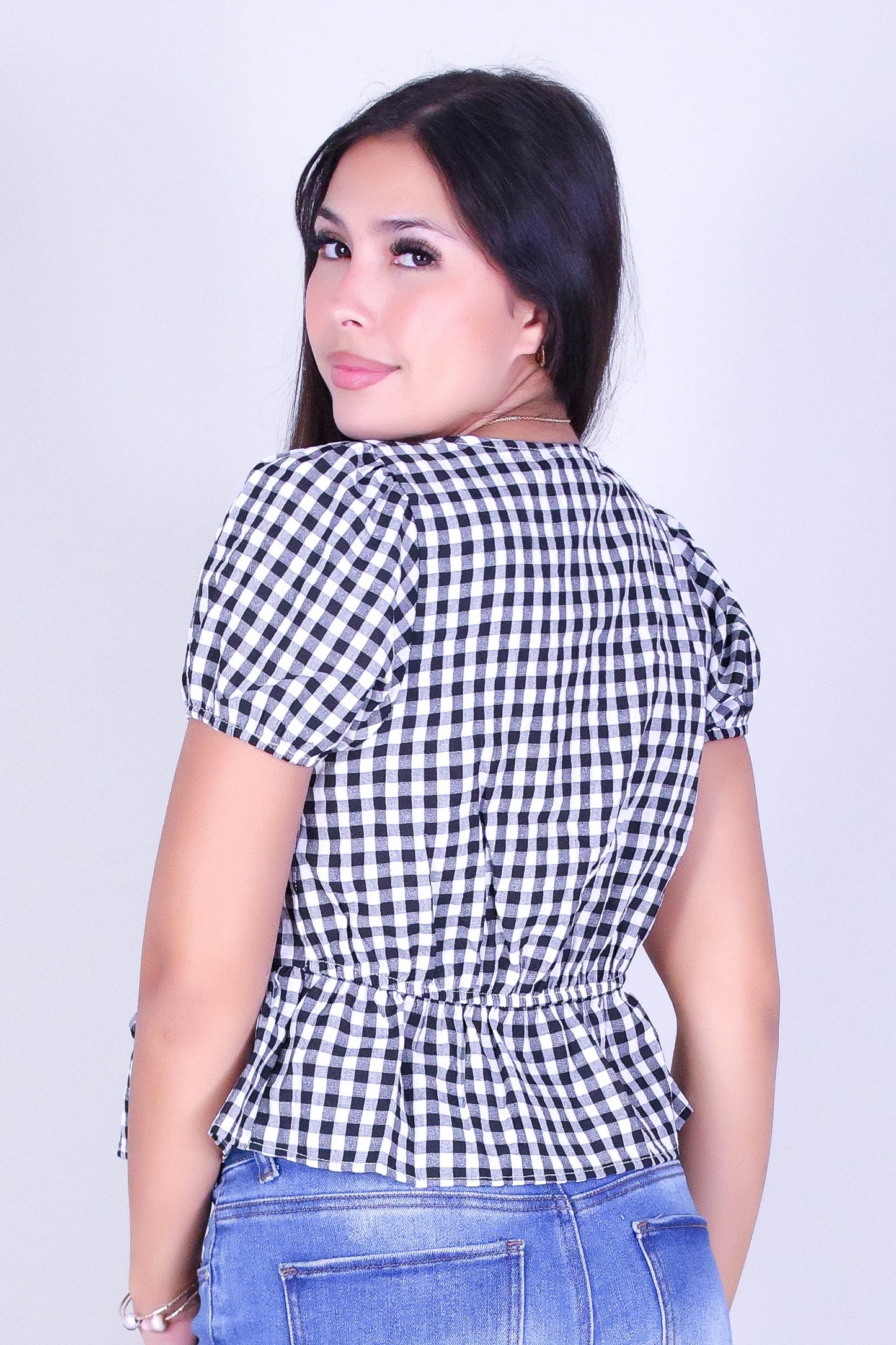 PRETTY CHECK TOP