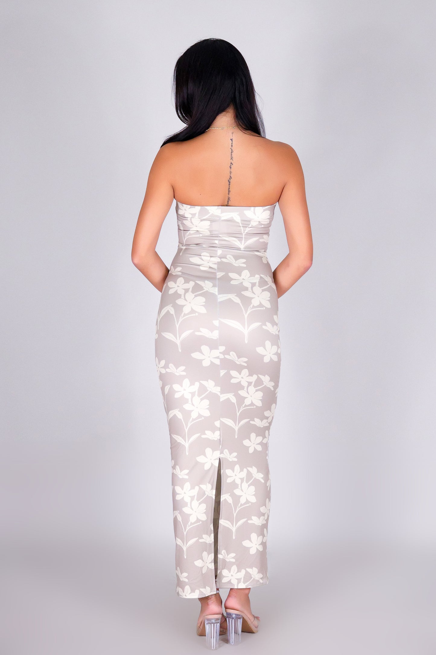 JASMINE GARDENIA MIDI TUBE DRESS