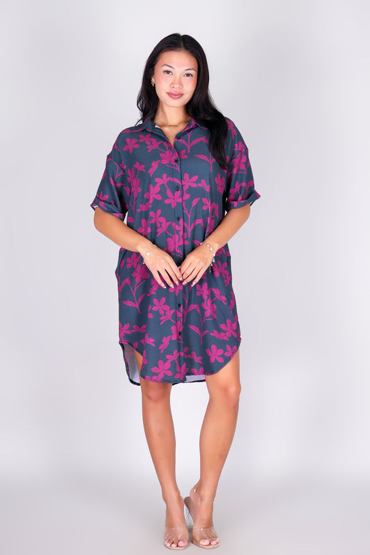 JASMINE GARDENIA BUTTON DOWN DRESS