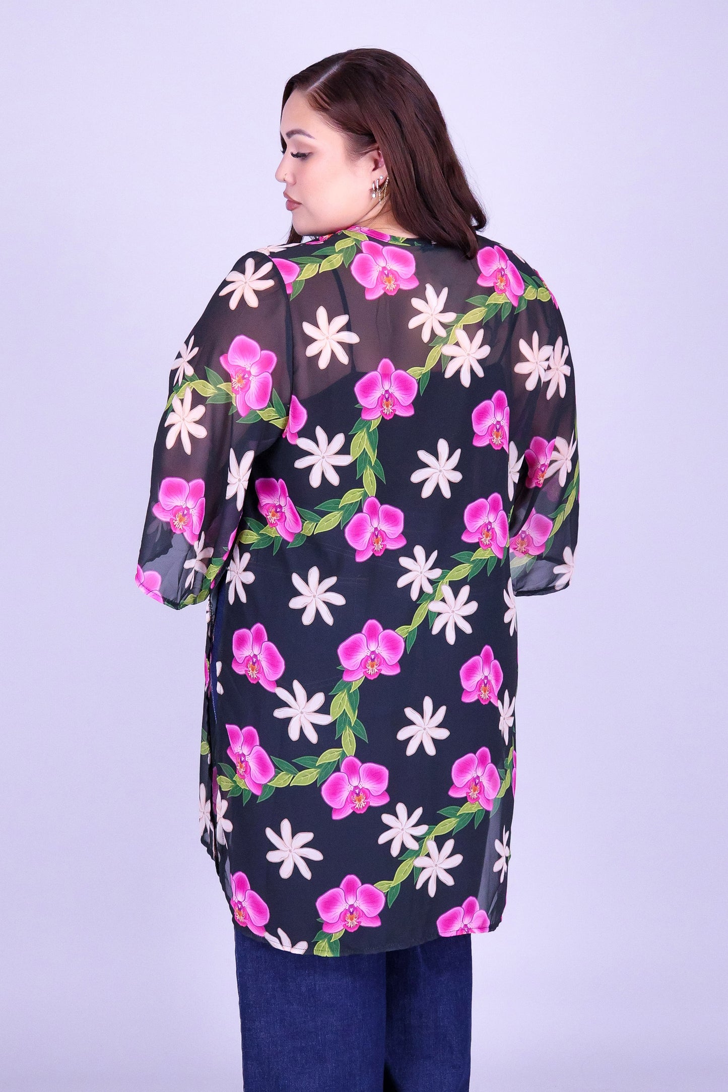 ORCHID TIARE CHIFFON CARDIGAN