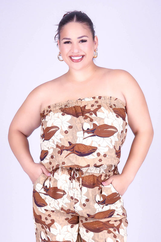 BLOOMS BY THE SEA TUBE TOP