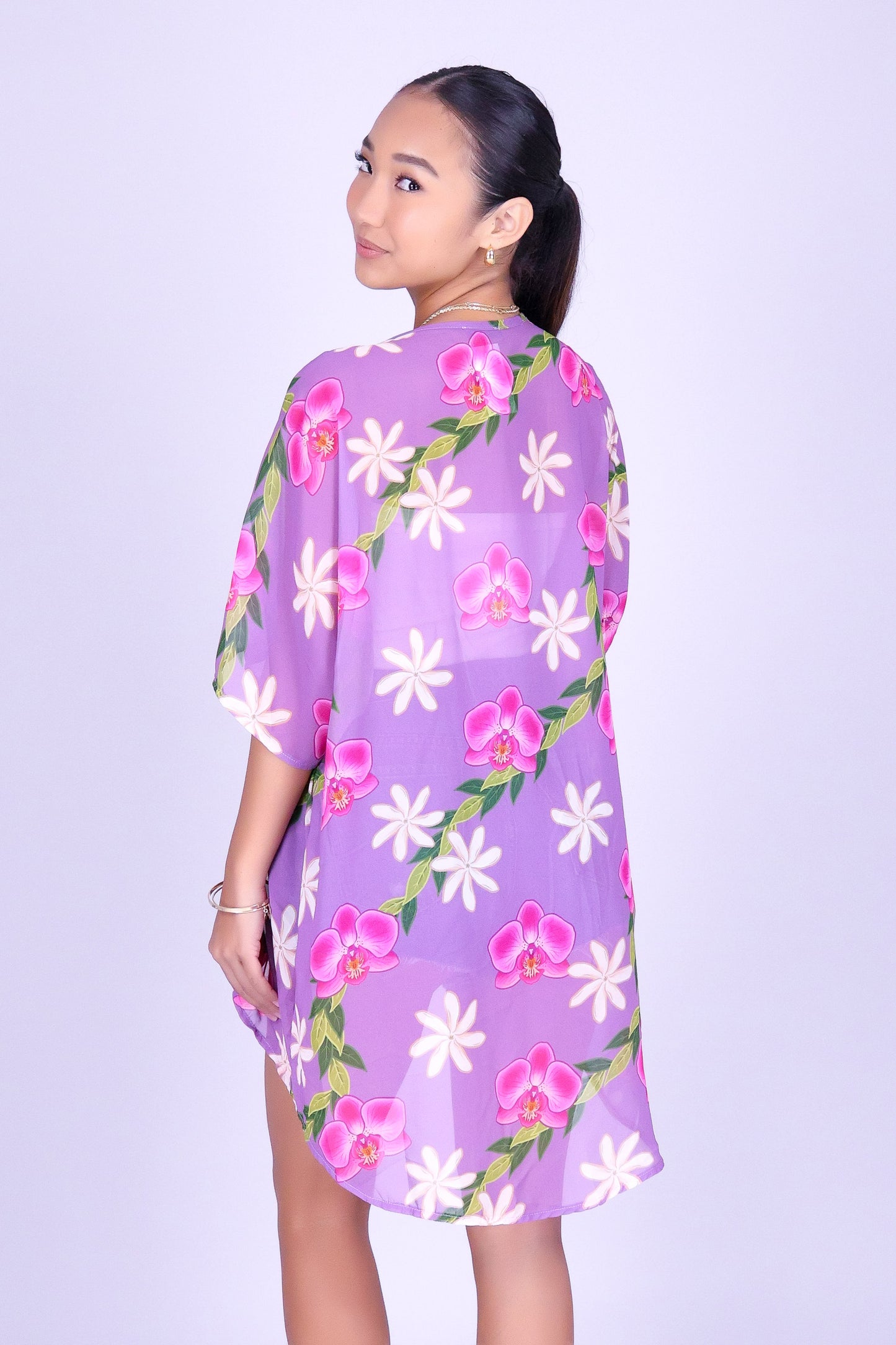 ORCHID TIARE CHIFFON CARDIGAN