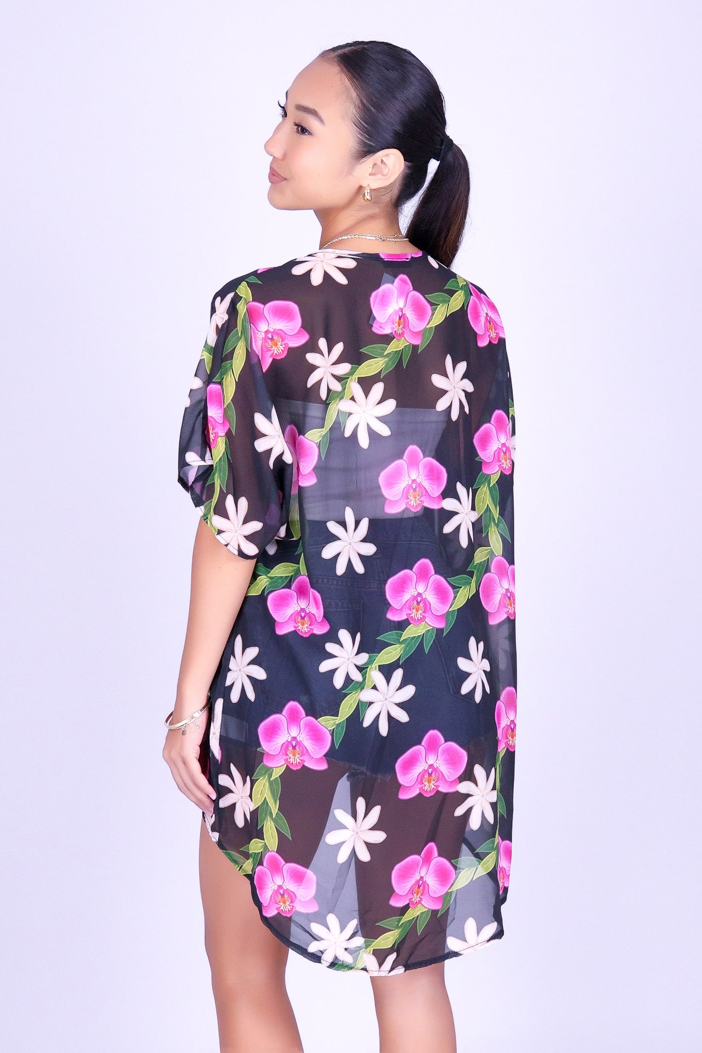 ORCHID TIARE CHIFFON CARDIGAN