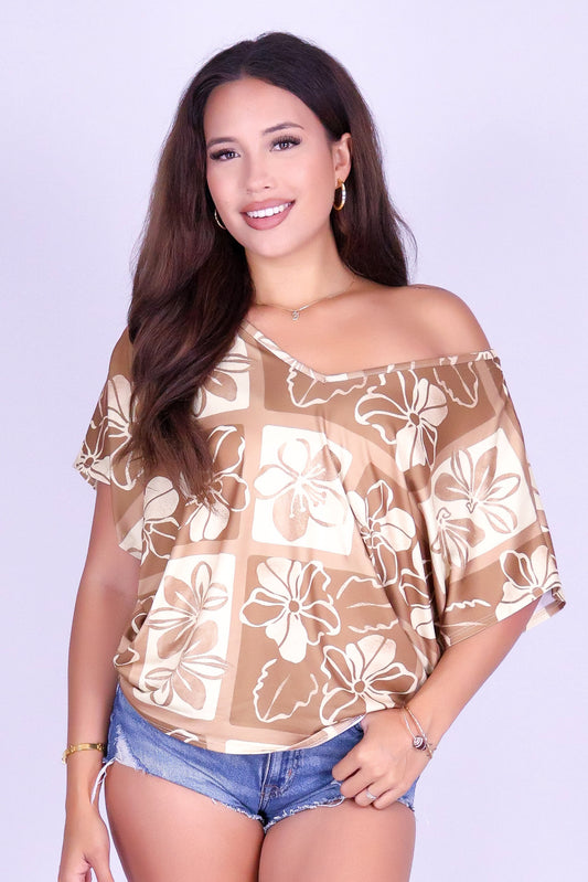 PUA STAMP DOLMAN TOP