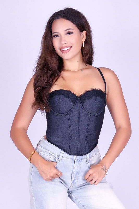 SWEETHEART DENIM CORSET