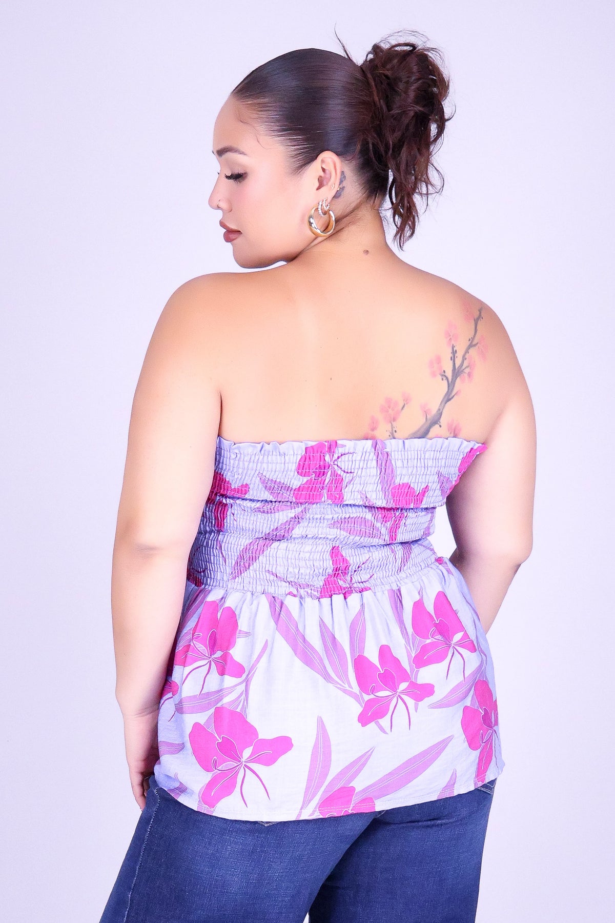 GINGER SMOCKED BABYDOLL TUBE TOP