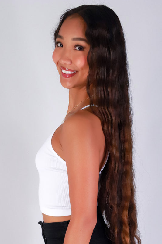 Jeans Warehouse Hawaii - TANK/TUBE SOLID BASIC - ANGEL CROP TOP | By SHINE IMPORTS /BOZZOLO