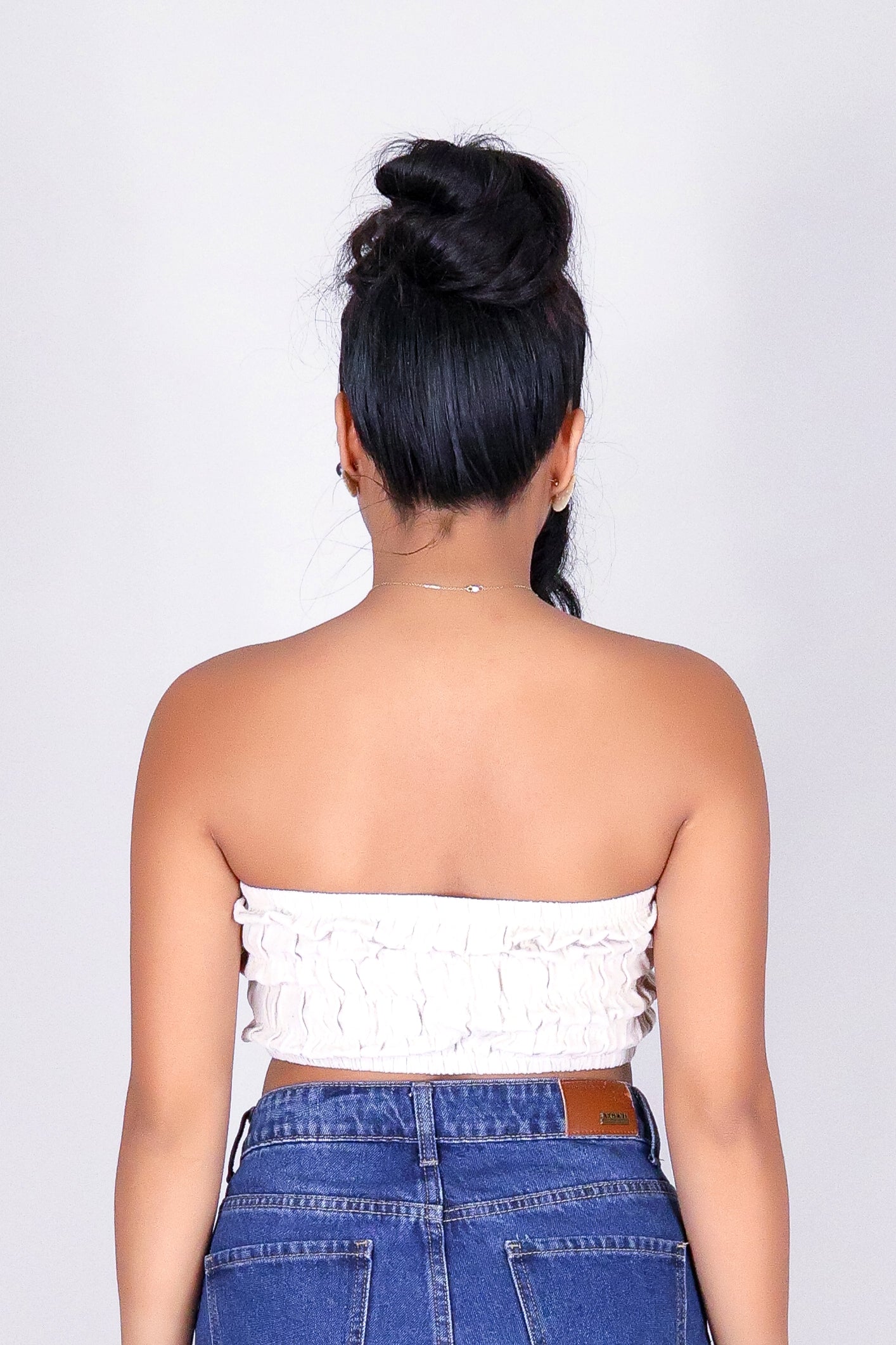 SUGAR SMOCK CROP TUBE TOP
