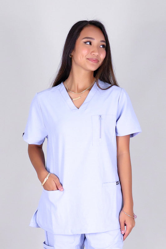 BE PATIENT WITH ME SCRUB TOP