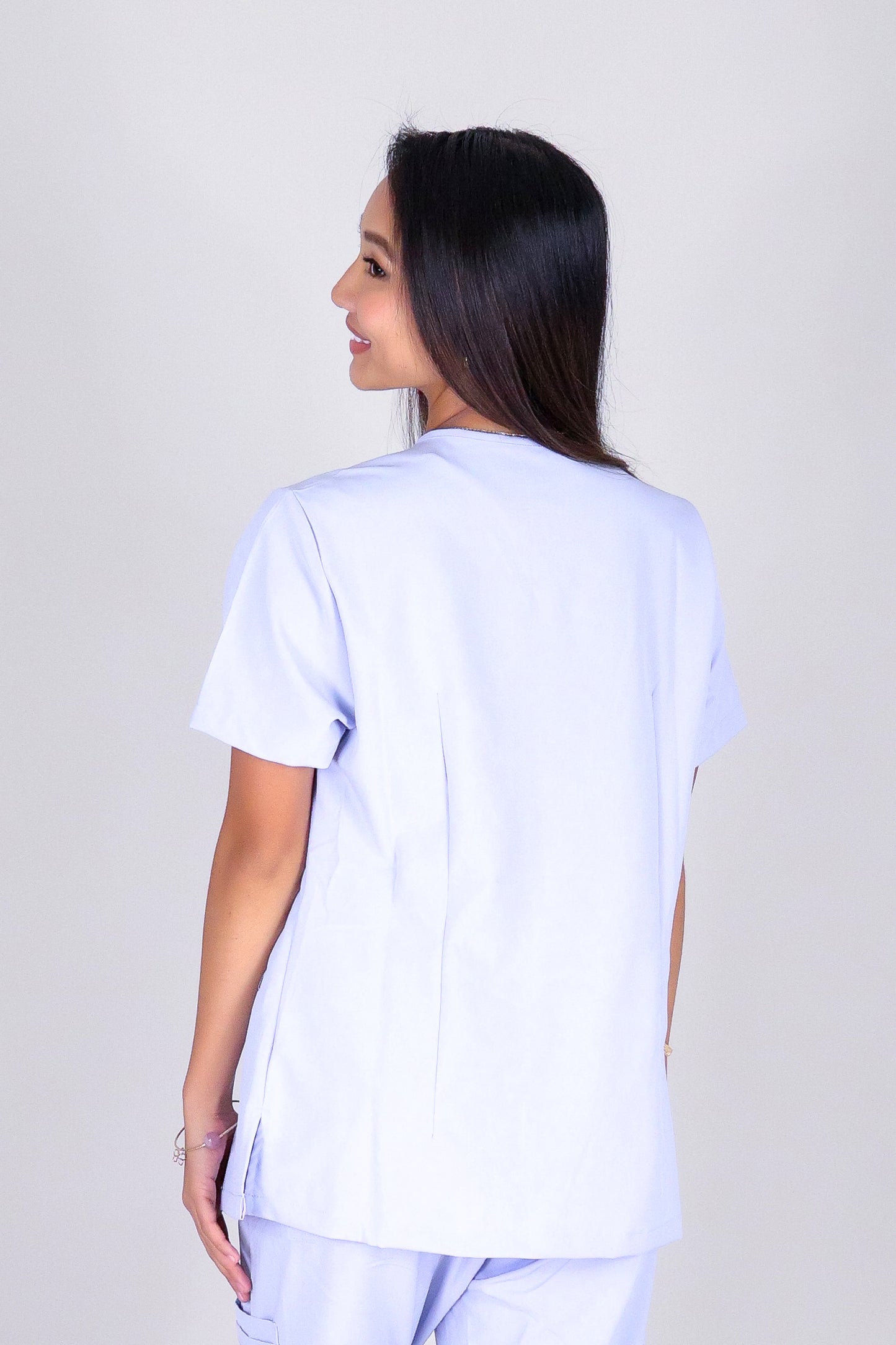 BE PATIENT WITH ME SCRUB TOP