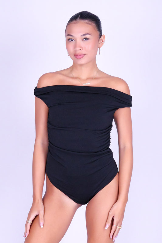 NIGHT LUXE OFF SHOULDER BODYSUIT