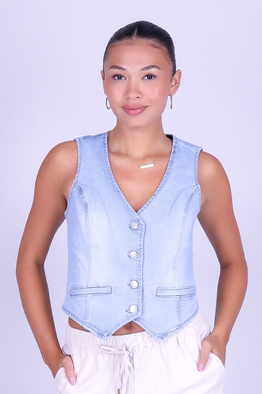SUNSET WASH DENIM VEST
