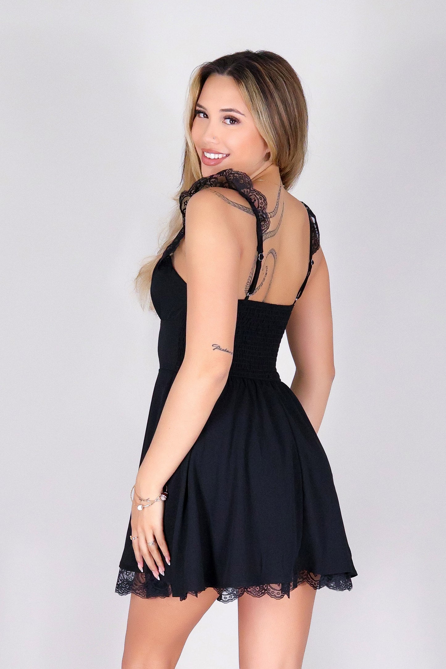 IVORY CHARM BABYDOLL DRESS