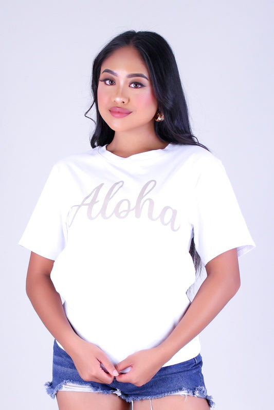 ALOHA CURSIVE TEE