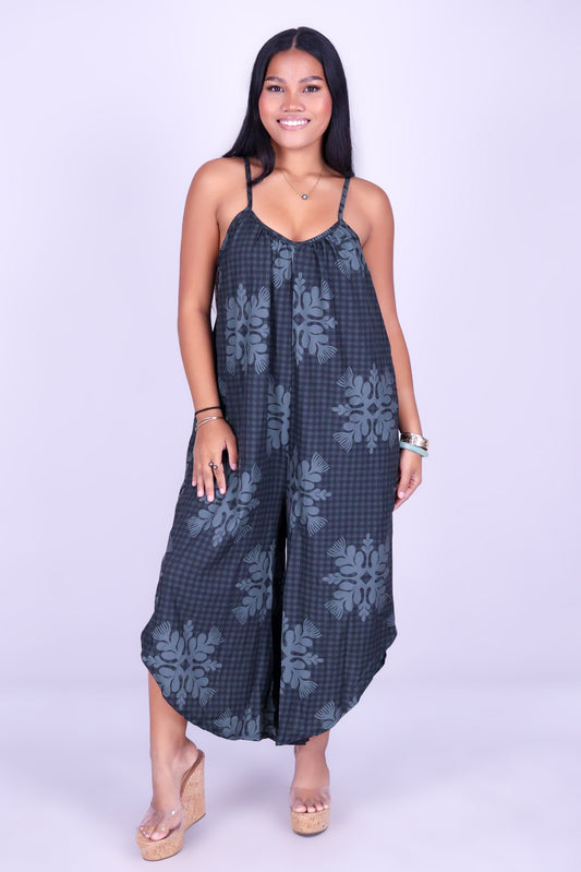 GINGHAM OHIA NO WAIST JUMPSUIT