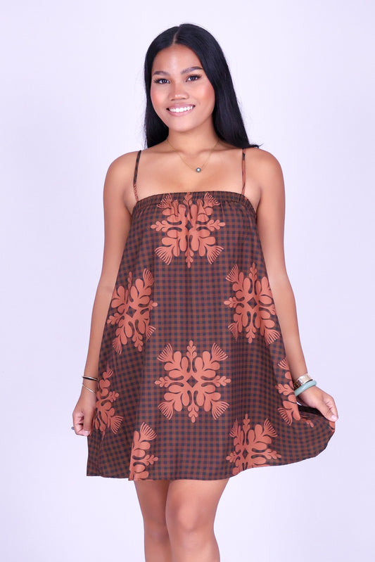 GINGHAM OHIA MINI DRESS