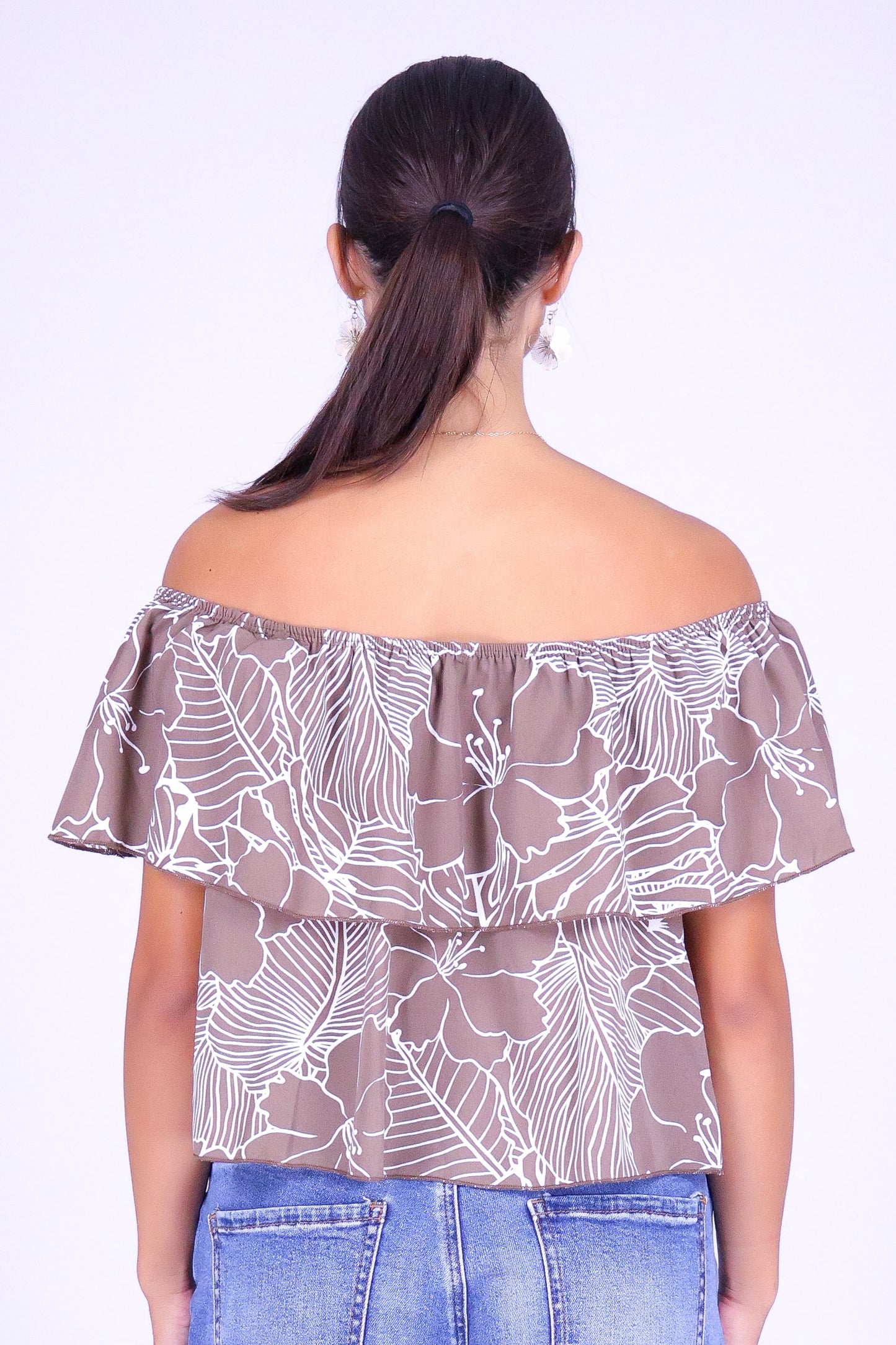 OUTLINE BLOOM OFF SHOULDER TOP