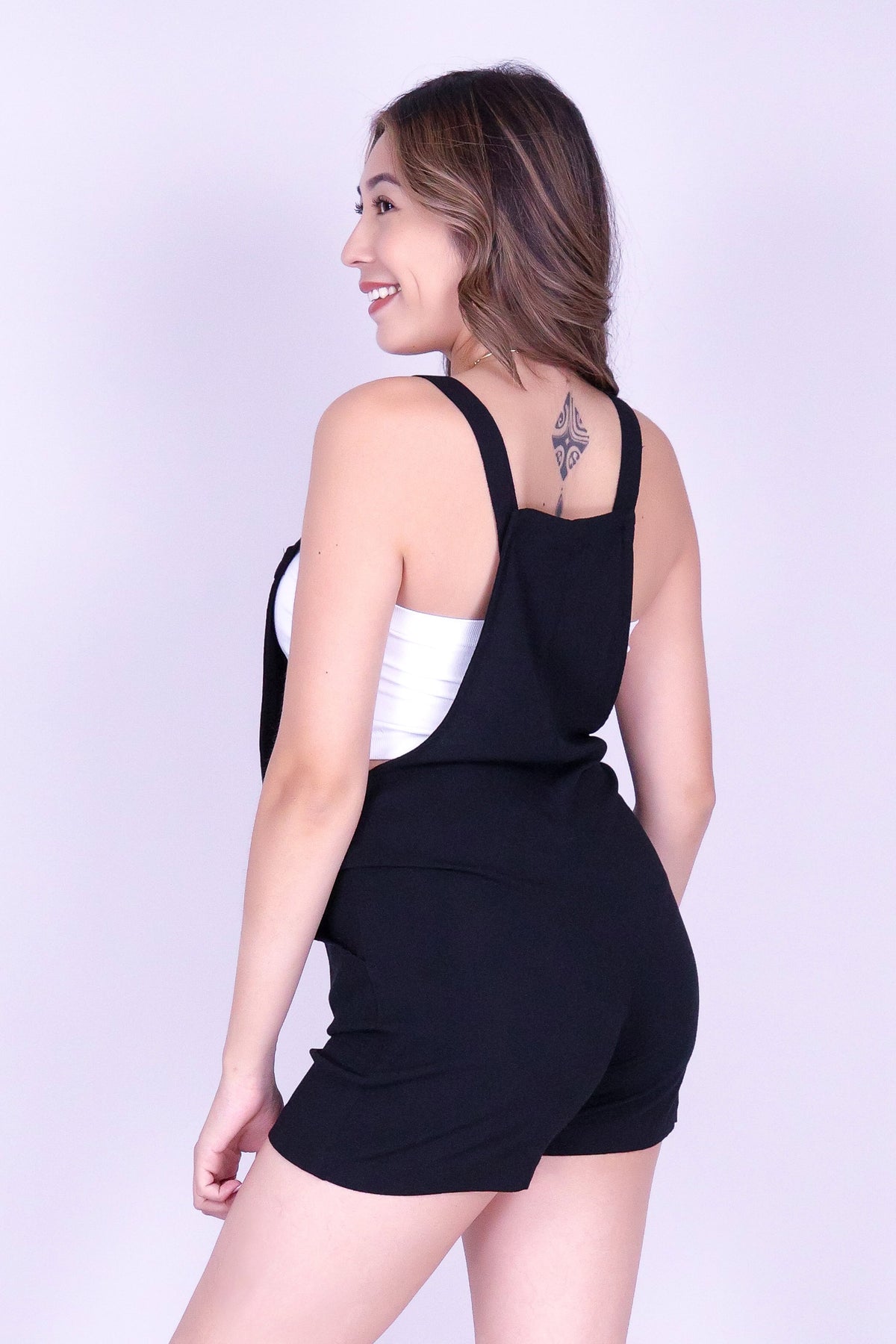FLIRTY DAY OVERALL ROMPER