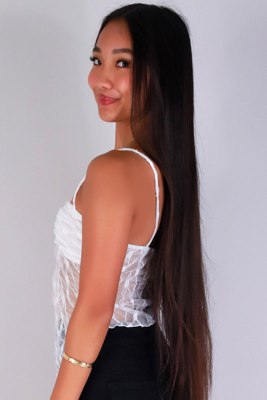 Jeans Warehouse Hawaii - SL CASUAL SOLID - SHEER ROMANCE FLYAWAY TOP | By PAPERMOON/ B_ENVIED