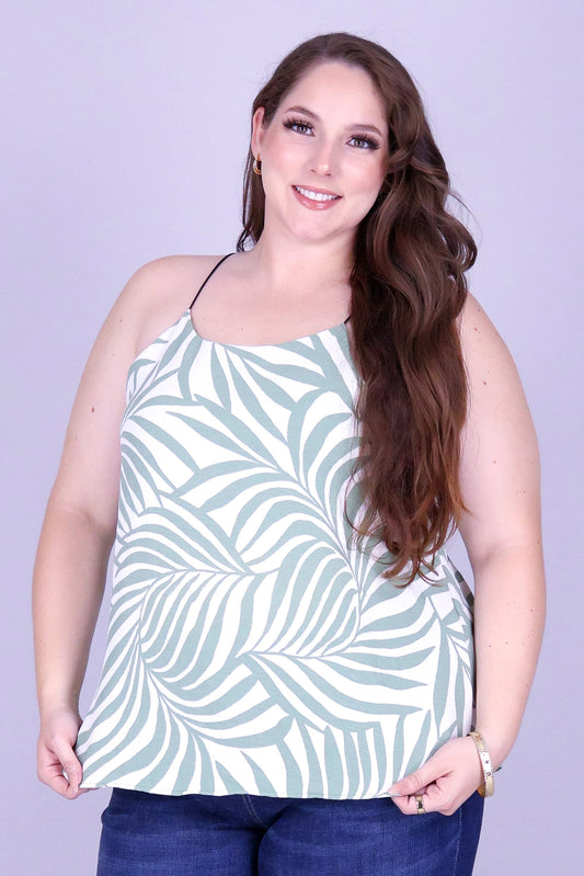 WAIKIKI PALM BUNGEE STRAP TOP