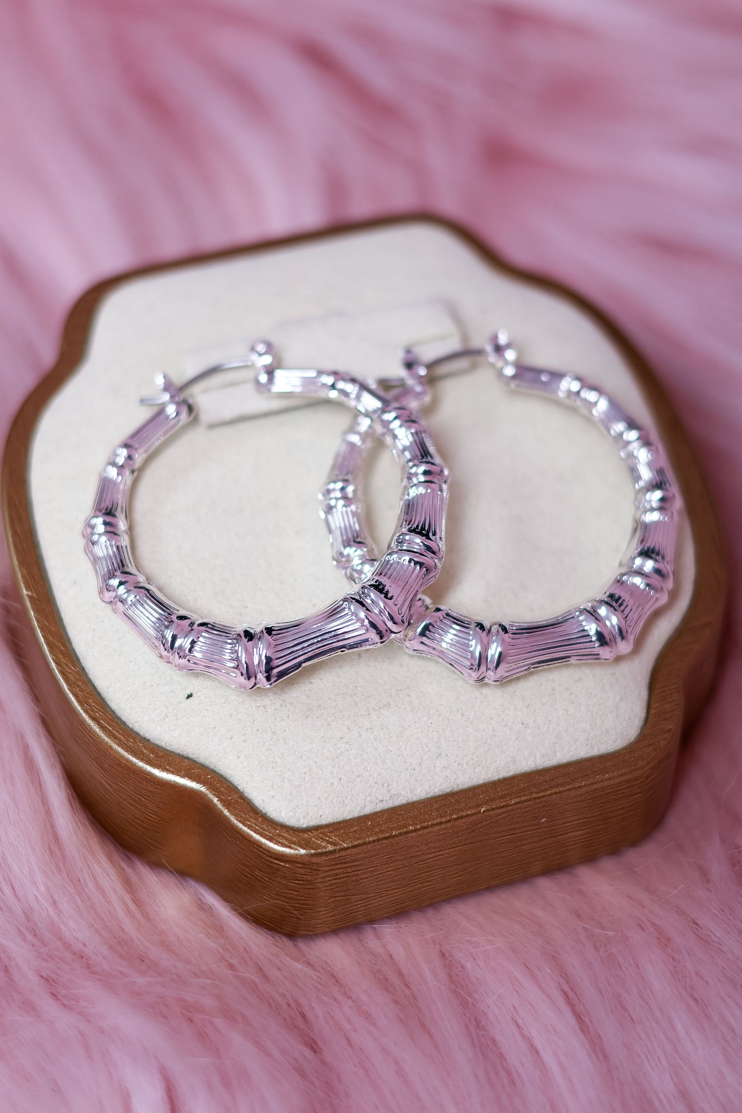 MINI BAMBOO HOOP EARRINGS