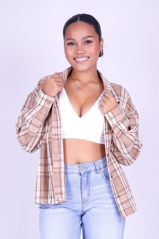 THE LONGEST WEEKEND PLAID TOP