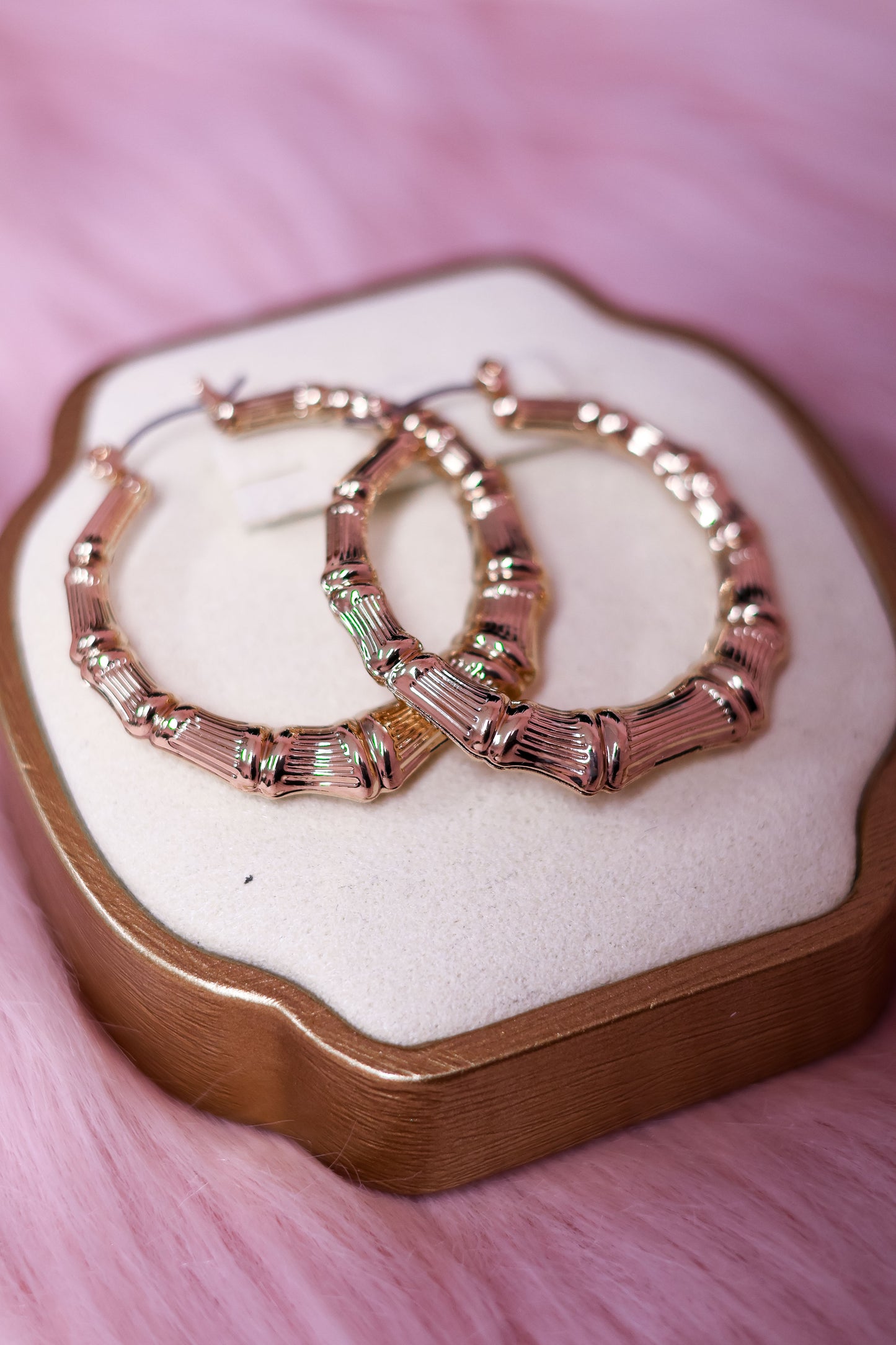 MINI BAMBOO HOOP EARRINGS