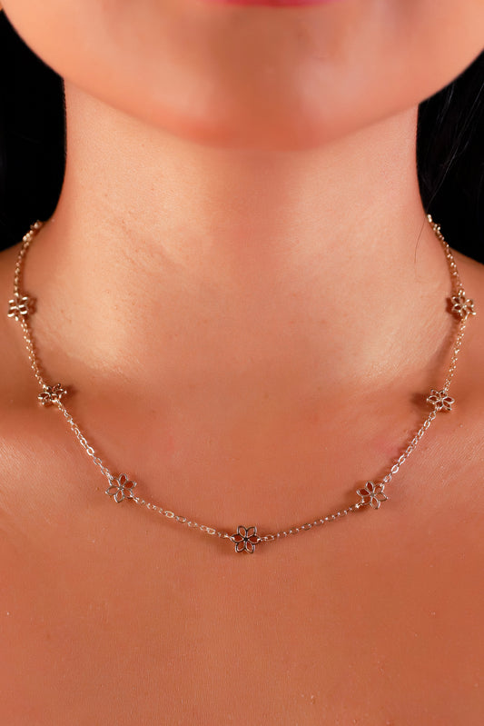 Jeans Warehouse Hawaii - NECKLACE SHORT PENDANT - WILD FLOWER CHAIN NECKLACE | By PRINCE CO