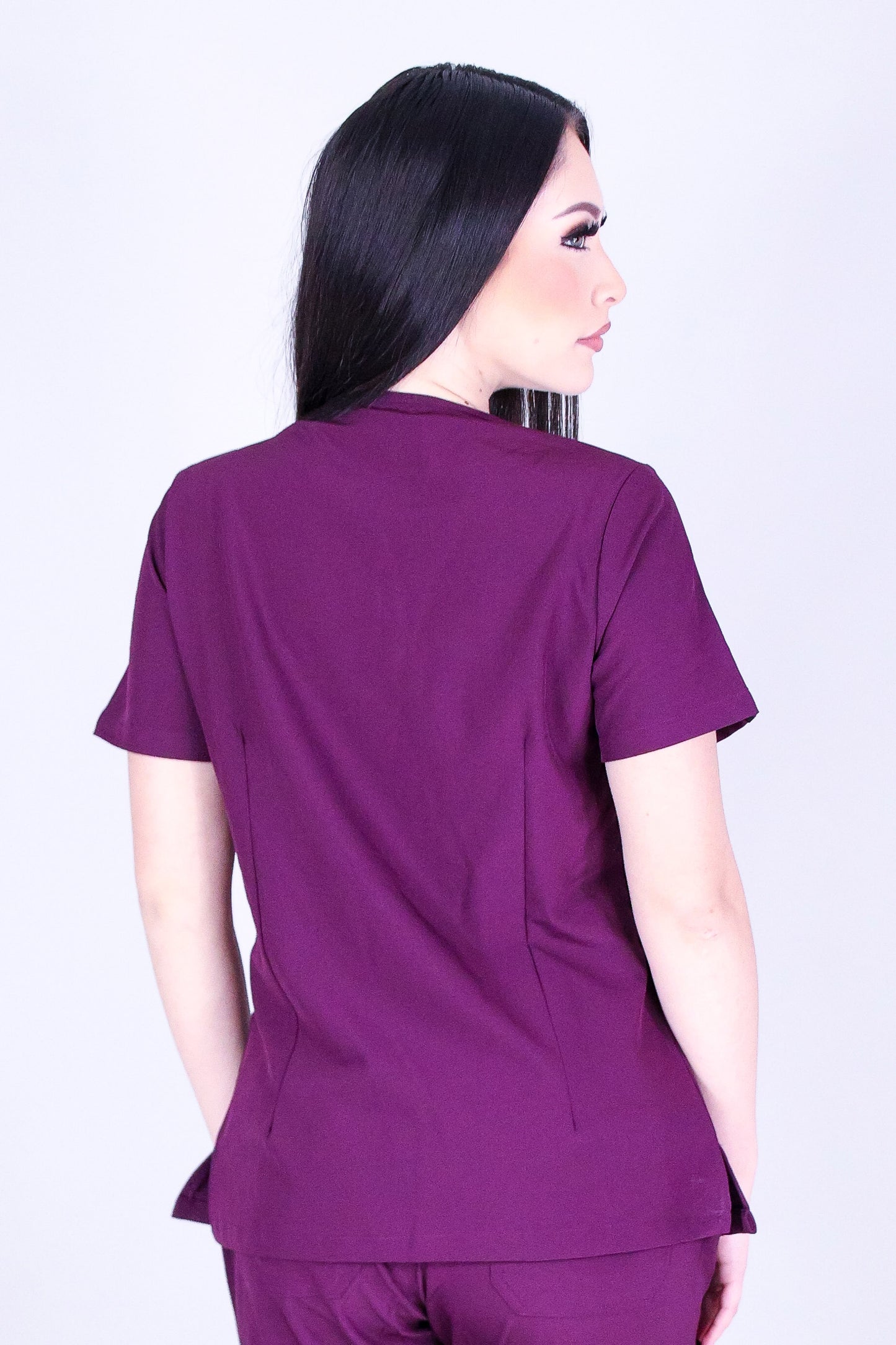 ALOHA BLOOM DOUBLE STRAND LEI SCRUB TOP