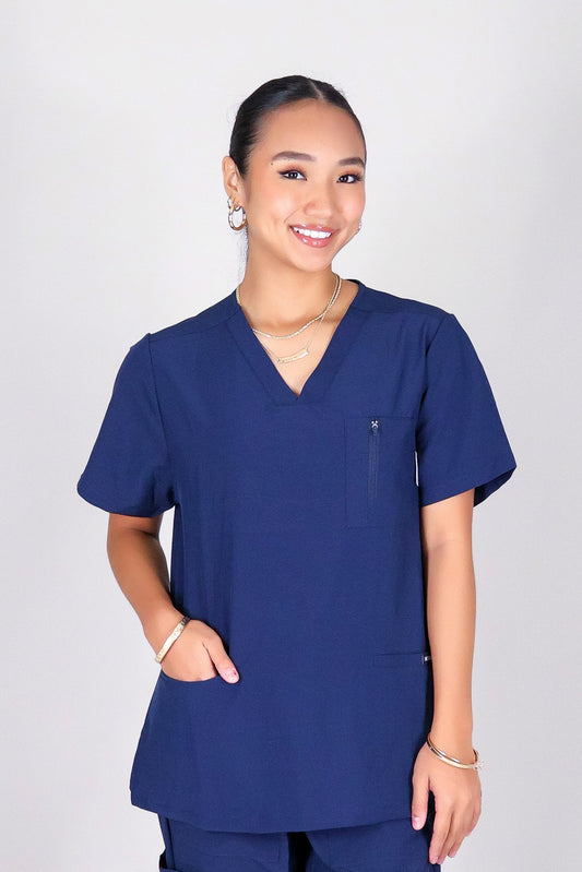 BE PATIENT WITH ME SCRUB TOP